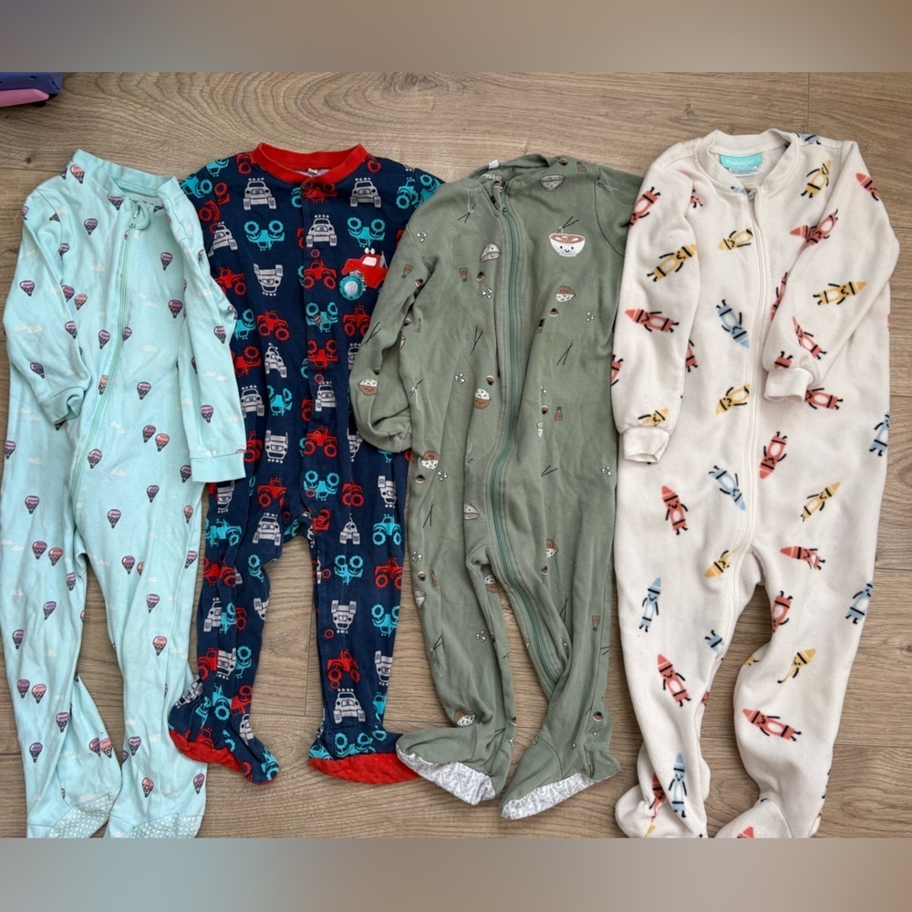 2T Toddler Pajama Bundle | Pekkle Footed Sleepers - Picture 1 of 8
